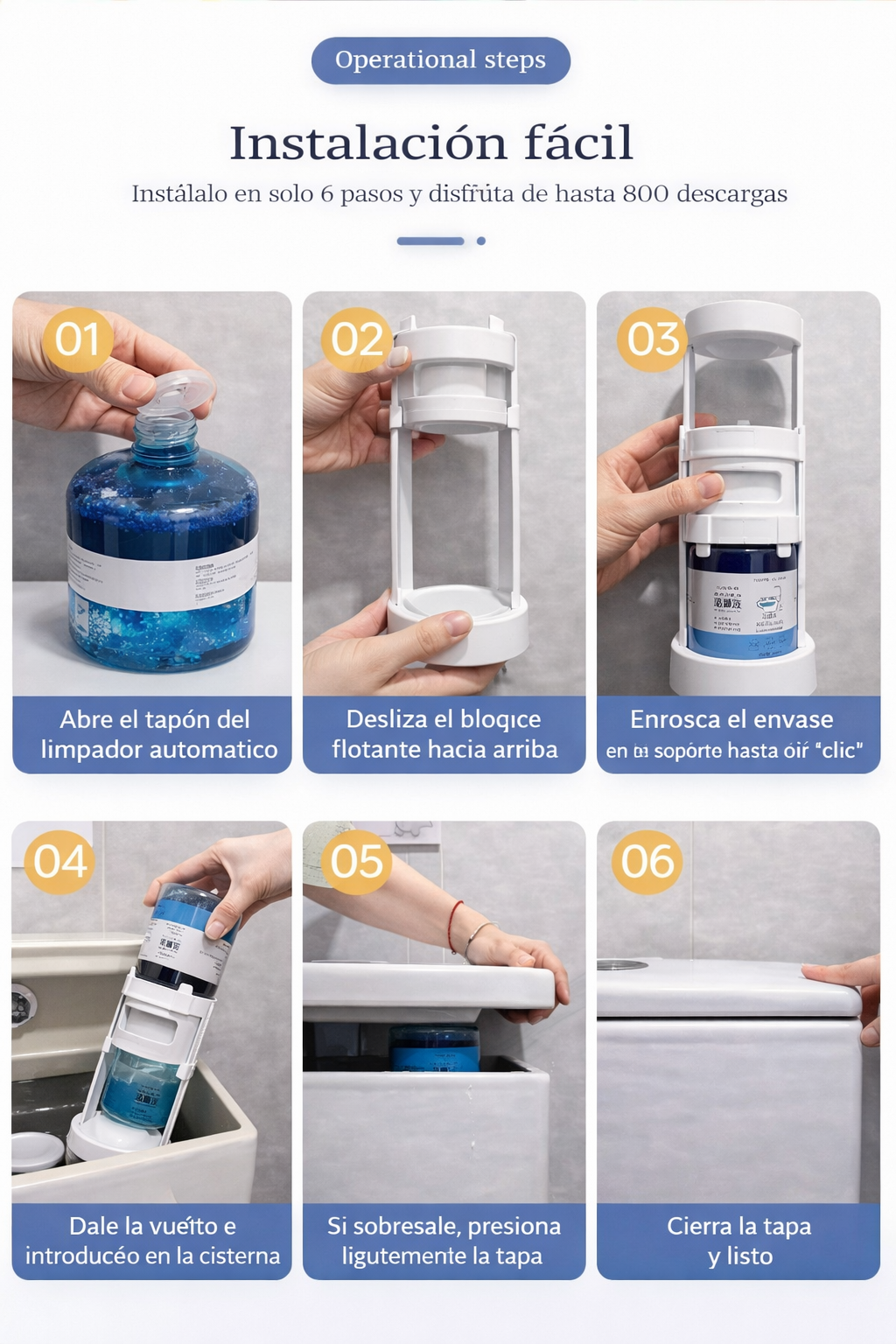 Inodoro limpio sin esfuerzo